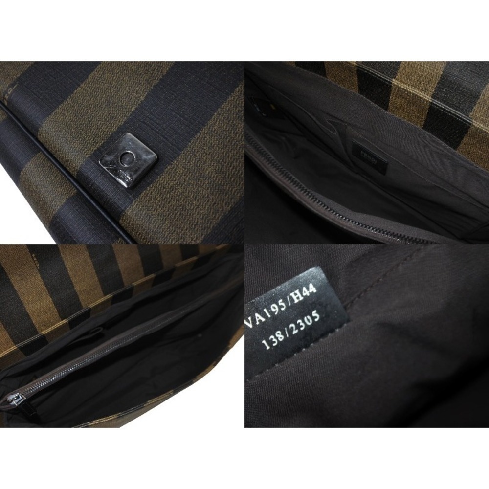 Fendi Square Pecan Pattern Leather Messenger Bag … - image 8